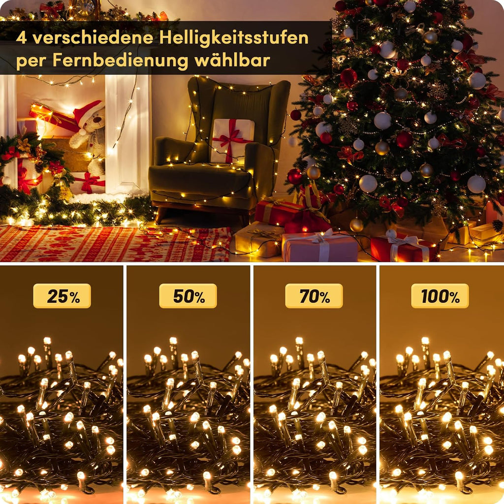 MAGGIFT LED Lichterkette Weihnachtsbaum Außen, 80m 800 LED Lichterketten mit Stecker&Fernbedienung&Timer, Aussen Innen Wasserdicht Lichterkette Tannenbaum Warmweiß für Weihnachtsbeleuchtung Deko