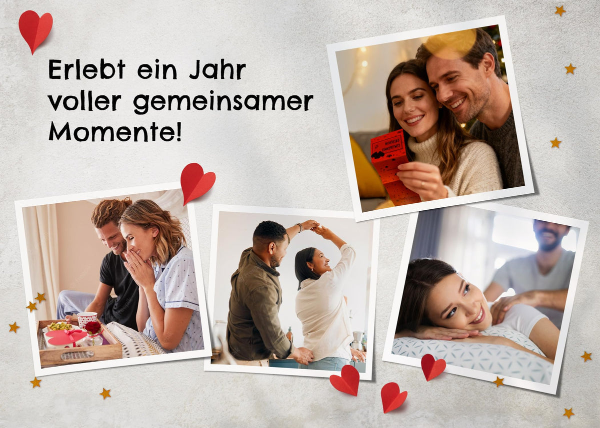 Herzmeister Geschenk für Paare - 50 unvergessliche Momente zu zweit erleben