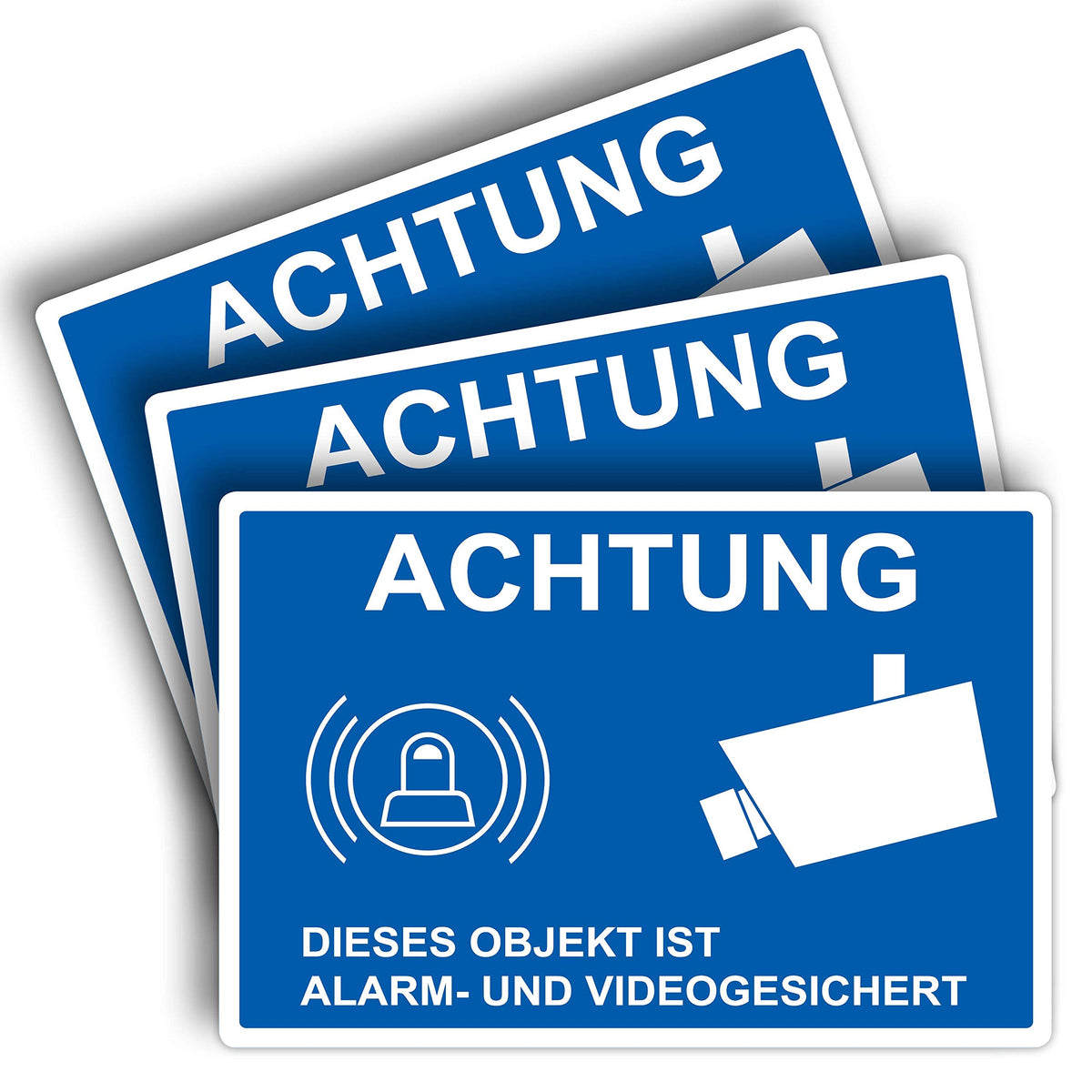 STROBO 3x PVC-Schilder "Feuerwehrzufahrt freihalten" 30 x 20 cm mit UV-Schutz