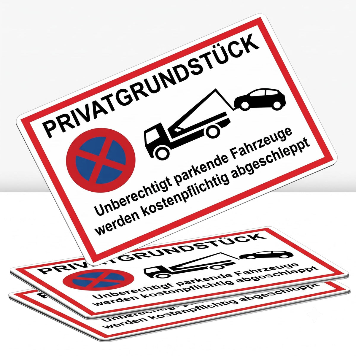 STROBO 3x PVC-Schilder "Feuerwehrzufahrt freihalten" 30 x 20 cm mit UV-Schutz
