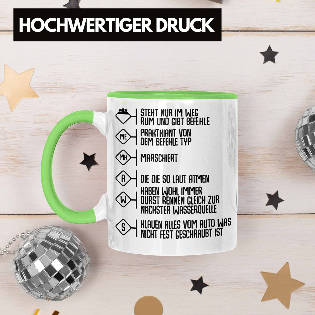 Trendation - Feuerwehr Tasse Geschenke Zubehör Lustig Einsatz Geburtstag Spruch Mann Praktikant (Rot)
