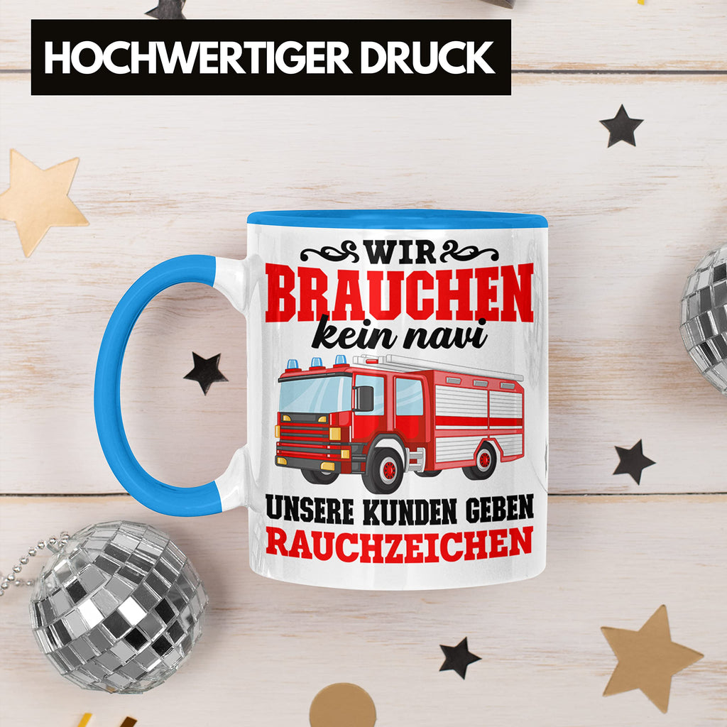 Trendation - Feuerwehr Tasse Geschenk Feuerwehrgeschenkartikel Mann Männer Erwachsene Feuerwehrmann Tasse Spruch (Rot)