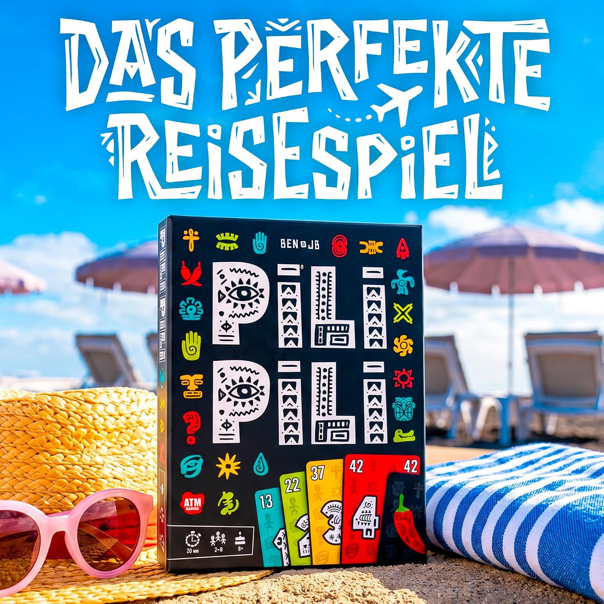 ATM Gaming PILI PILI – Gesellschaftsspiel – Gewinner des Großen Spielzeugpreises 2025 – Taktisches Stichkartenspiel – 2 bis 8 Spieler
