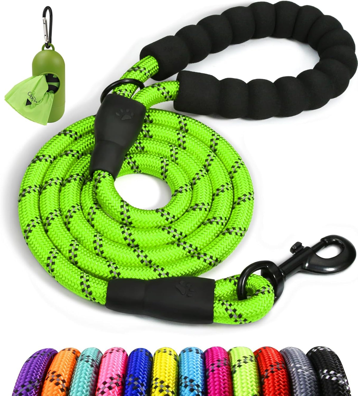Taglory Hundeleine Kletterseil, gepolsterter Griff, große Hunde, 1,8m