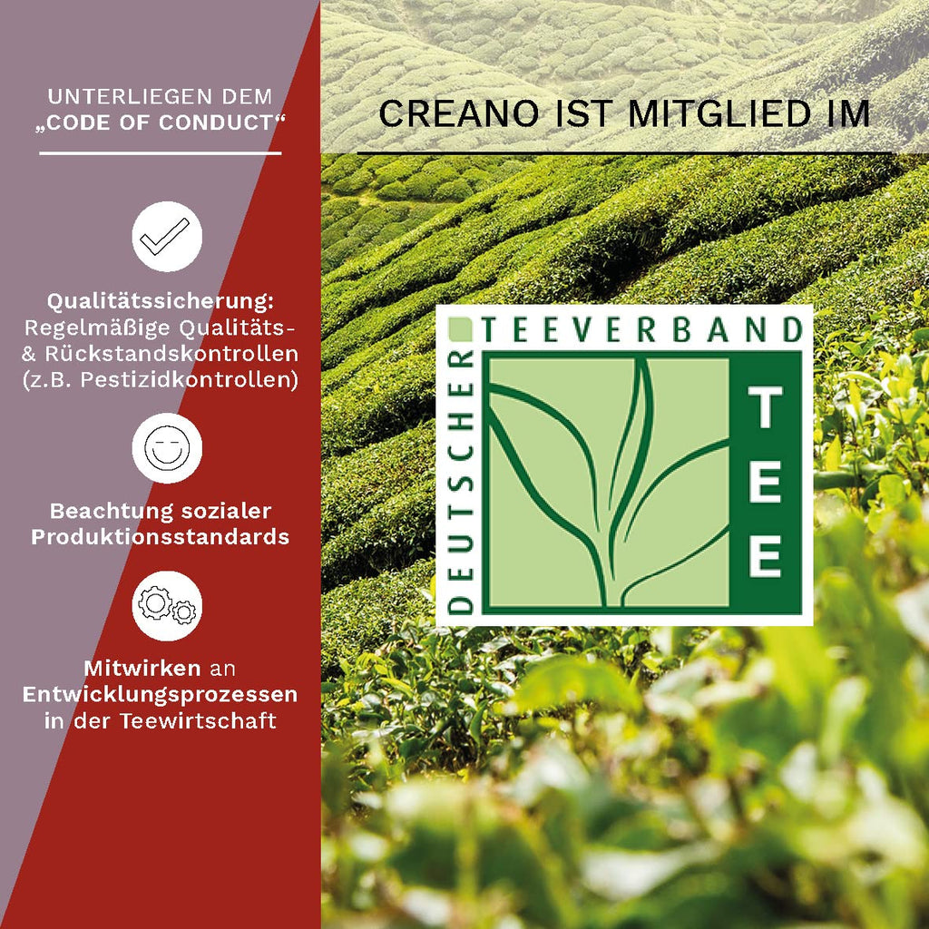 Creano 6 Teeblumen Geschenkbox weißer, schwarzer & grüner Tee in edler Magnetbox mit Silberprägung - 6 verschiedene Sorten - Geschenk zu Weihnachten