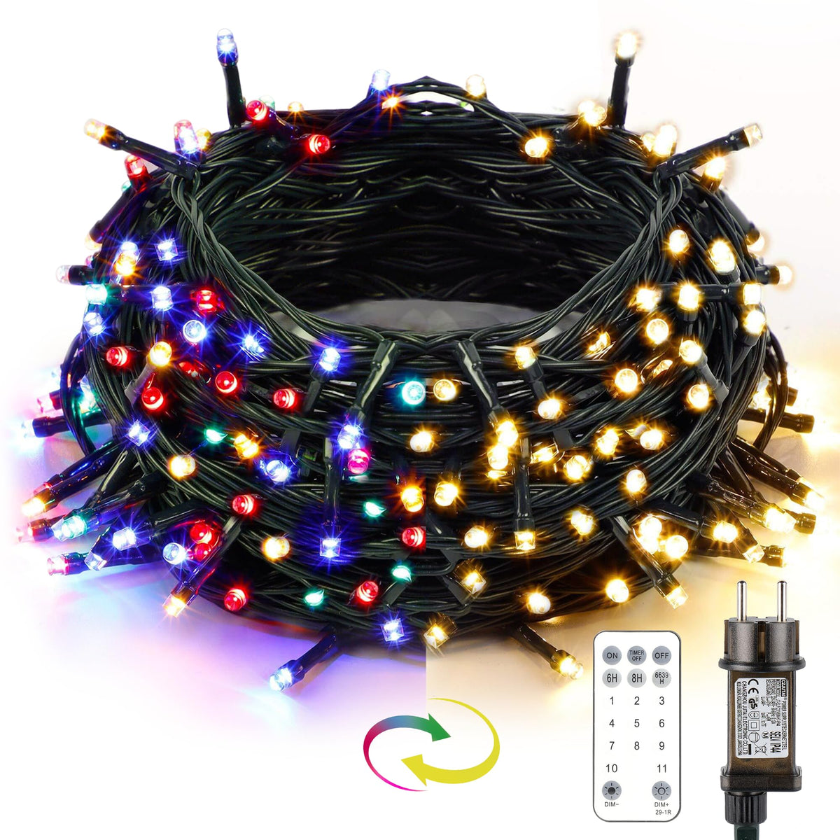 MAGGIFT LED Lichterkette Weihnachtsbaum Außen, 80m 800 LED Lichterketten mit Stecker&Fernbedienung&Timer, Aussen Innen Wasserdicht Lichterkette Tannenbaum Warmweiß für Weihnachtsbeleuchtung Deko