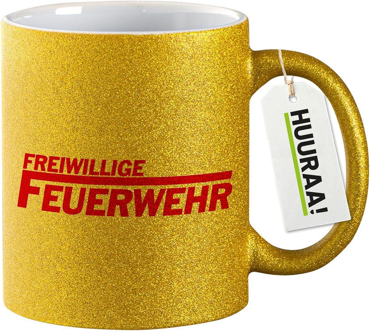Huuraa Glitzertasse Freiwillige Feuerwehr Geschenk