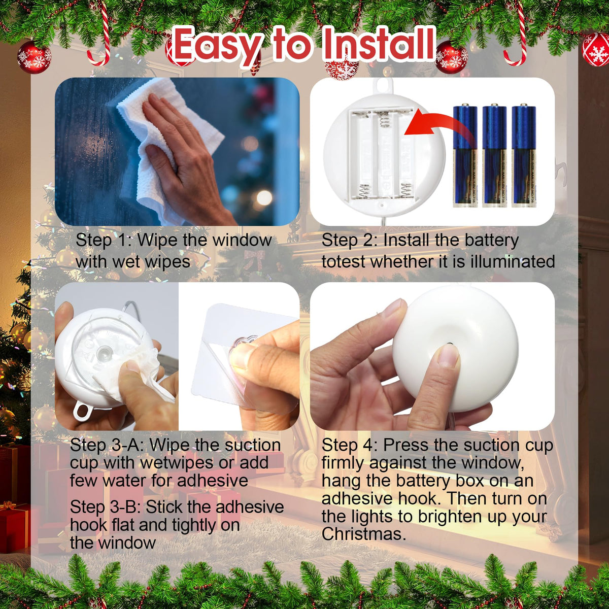 LED Sterne Weihnachtsbeleuchtung, 2 Stück Weihnachtsstern Fenster Lichterkette, Warmweiß Lichtervorhang Innen Batteriebetriebene mit Timer,8 Modi für Weihnachtsdeko Balkon Fest Party Hochzeit