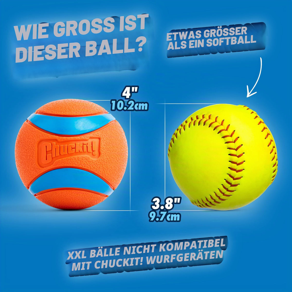 Chuckit! Ultra Ball Medium 1er Pack (2 Bälle) Multicolor