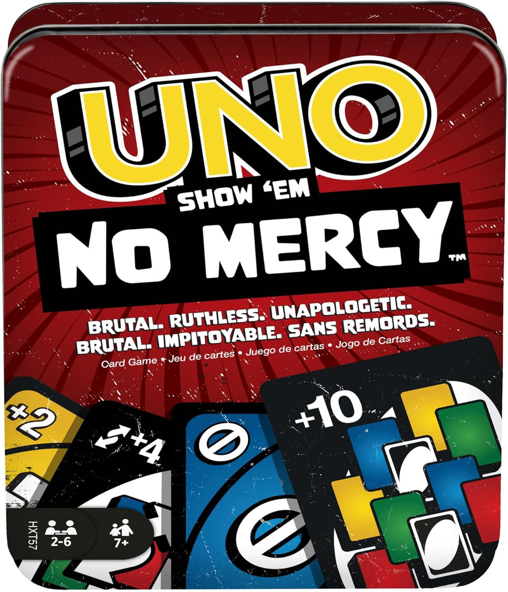 Mattel Games UNO Show ‘em No Mercy Kartenspiel in Aufbewahrungsdose, ab 7 Jahren