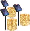 Peasur 3 Stück Solar Lichterkette Outdoor, 3x12M 120 LED Lichterkette Außen