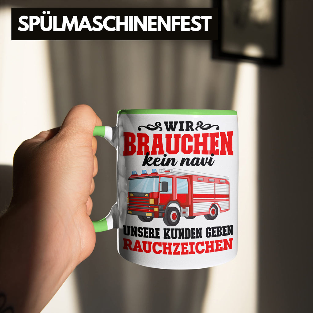 Trendation - Feuerwehr Tasse Geschenk Feuerwehrgeschenkartikel Mann Männer Erwachsene Feuerwehrmann Tasse Spruch (Rot)