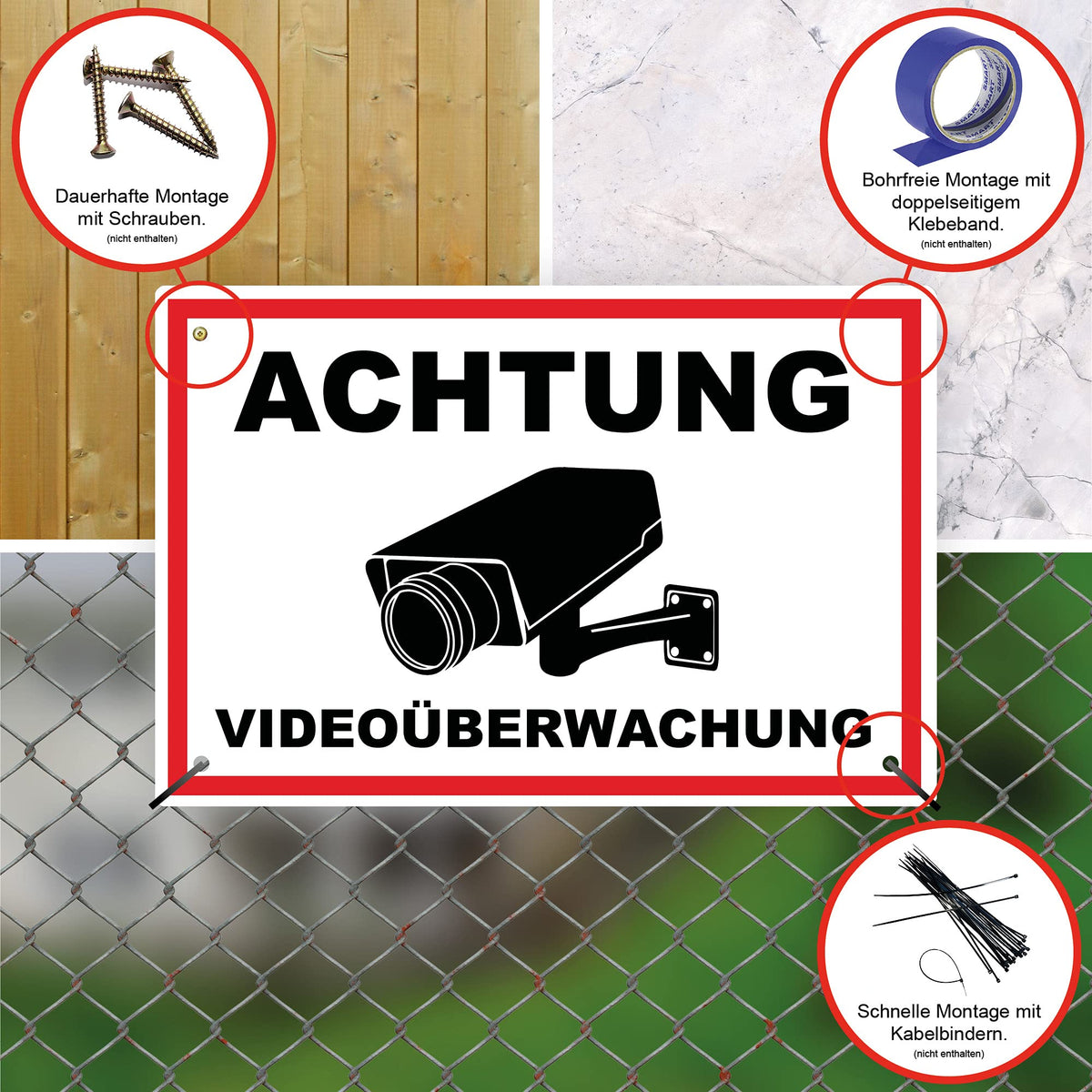 STROBO XXL PVC-Schild "Feuerwehrzufahrt" 40 x 30 cm mit UV-Schutz