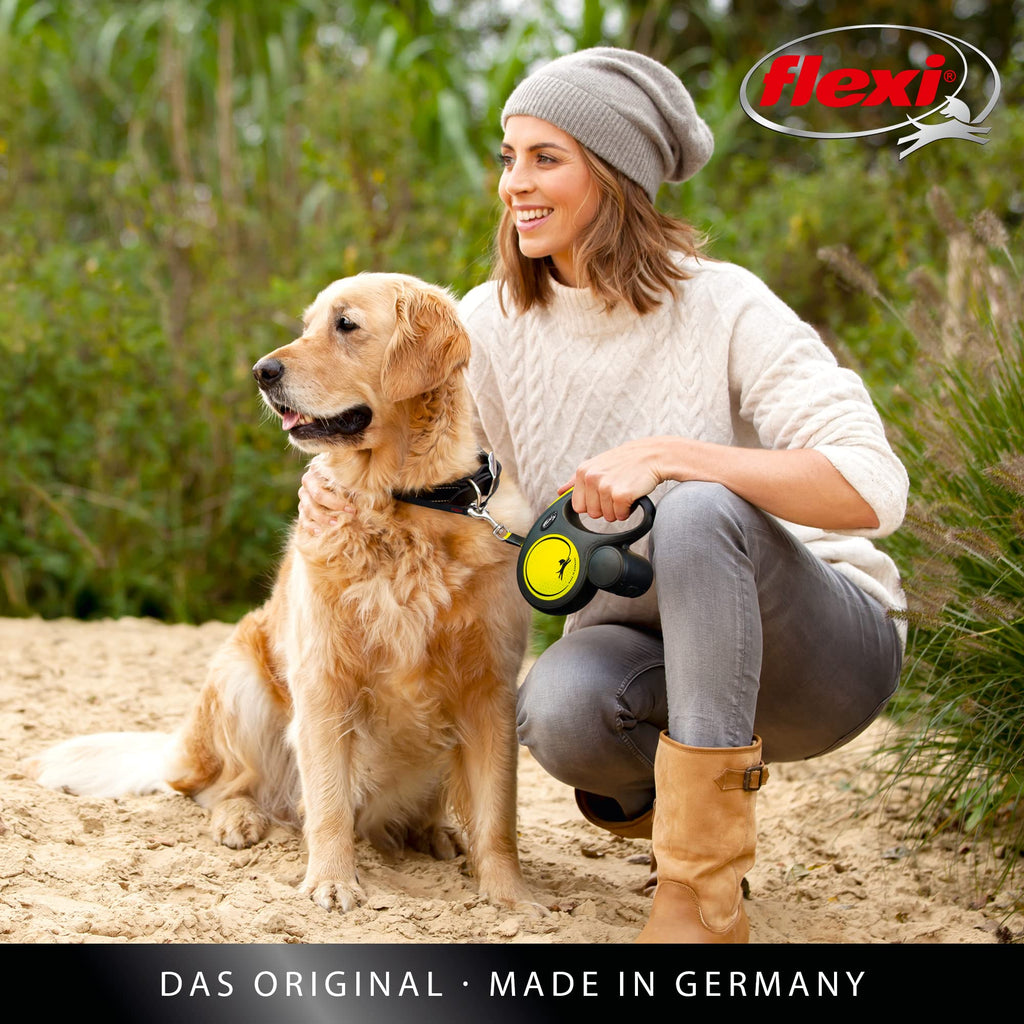 flexi® Classic L Hunde Roll-Leine, 5m Gurt, schwarz