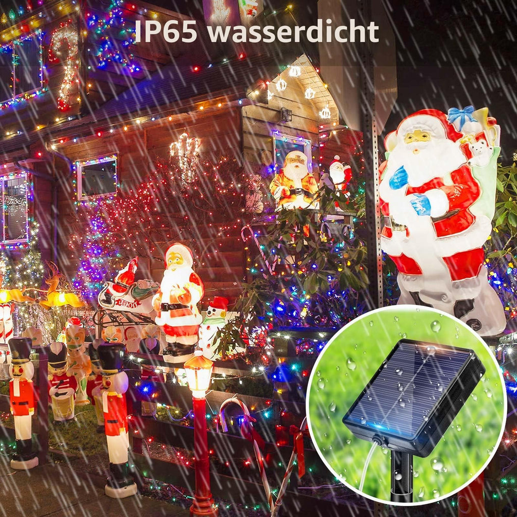 Peasur 3 Stück Solar Lichterkette Outdoor, 3x12M 120 LED Lichterkette Außen