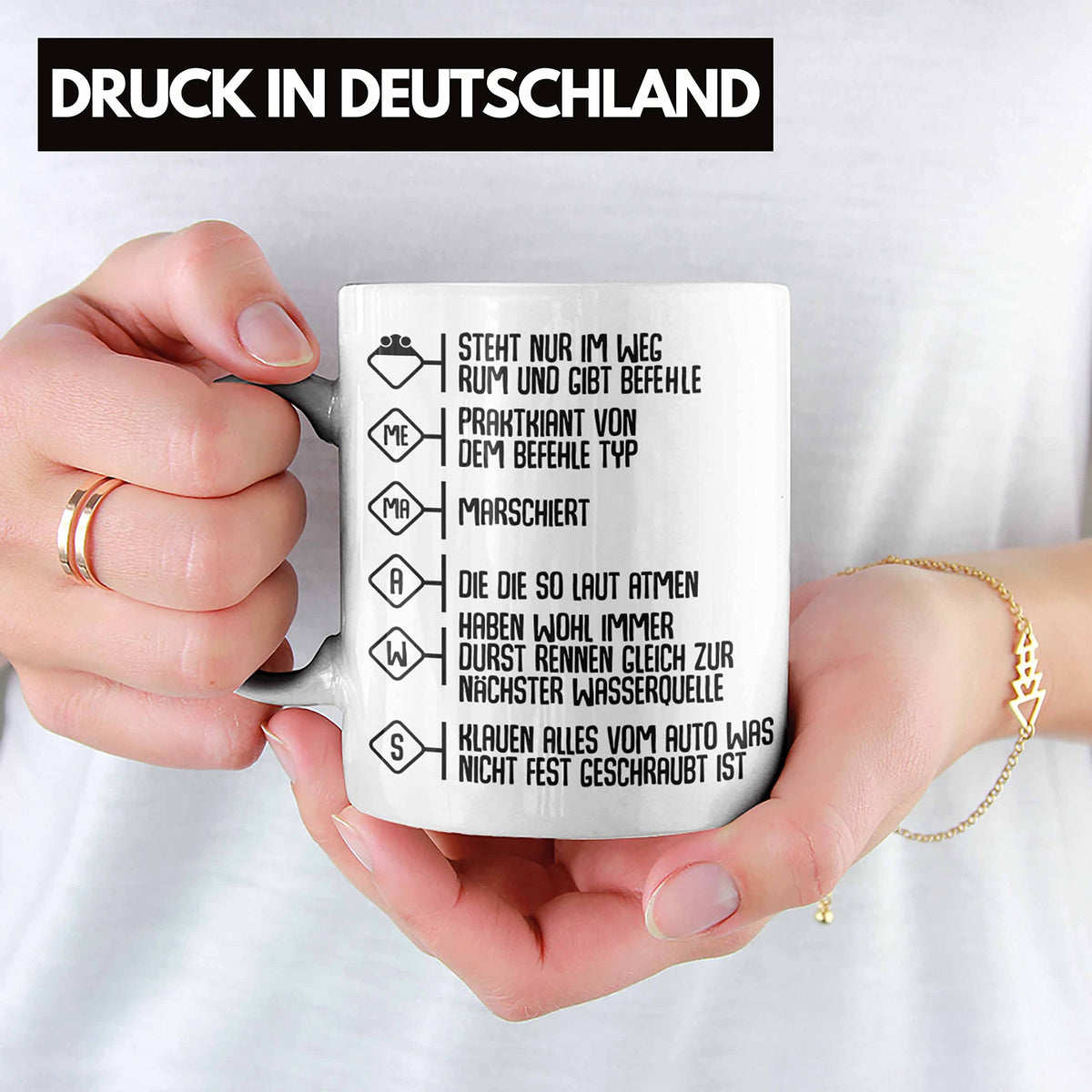 Trendation - Feuerwehr Tasse Geschenke Zubehör Lustig Einsatz Geburtstag Spruch Mann Praktikant (Rot)