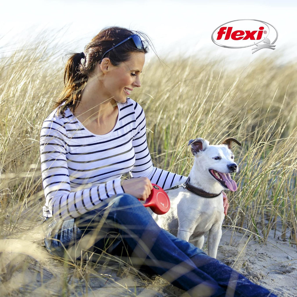 flexi® Classic L Hunde Roll-Leine, 5m Gurt, schwarz