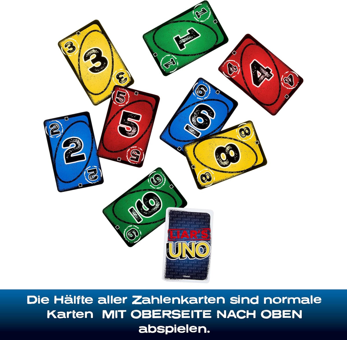 Mattel Games Liar’s UNO Kartenspiel in Aufbewahrungsdose, ab 7 Jahren, 2-6 Spieler