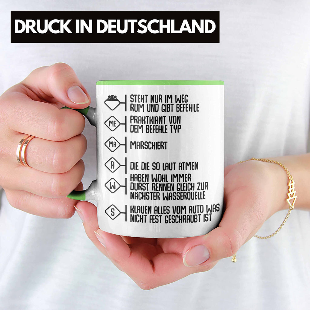 Trendation - Feuerwehr Tasse Geschenke Zubehör Lustig Einsatz Geburtstag Spruch Mann Praktikant (Rot)