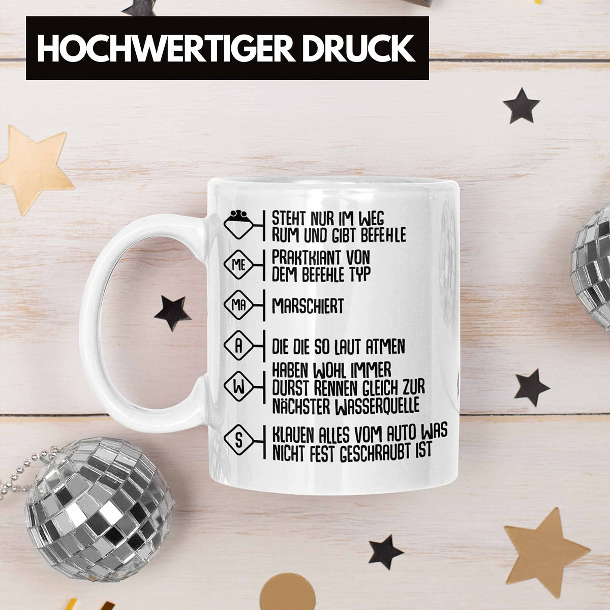 Trendation - Feuerwehr Tasse Geschenke Zubehör Lustig Einsatz Geburtstag Spruch Mann Praktikant (Rot)