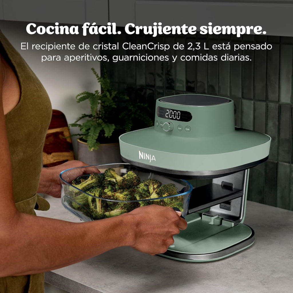 Ninja CRISPi PRO XL Glas-Heißluftfritteuse, 5 Funktionen, Moosgrün