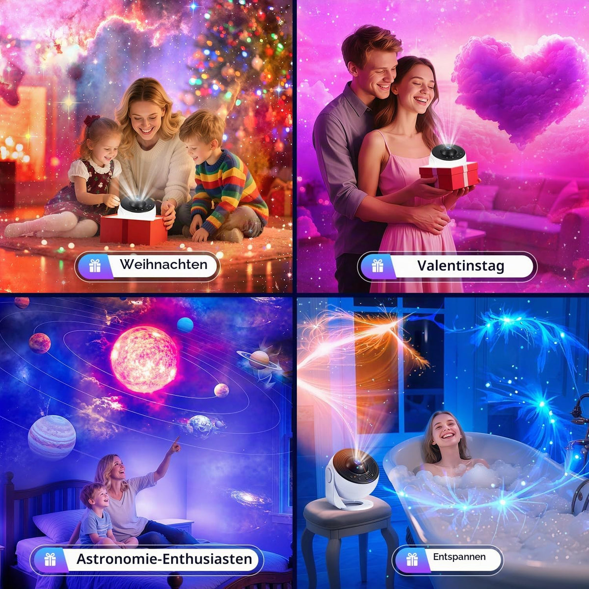 One Fire Sternenhimmel Projektor Weihnachtsdeko Geschenke Nachttischlampe