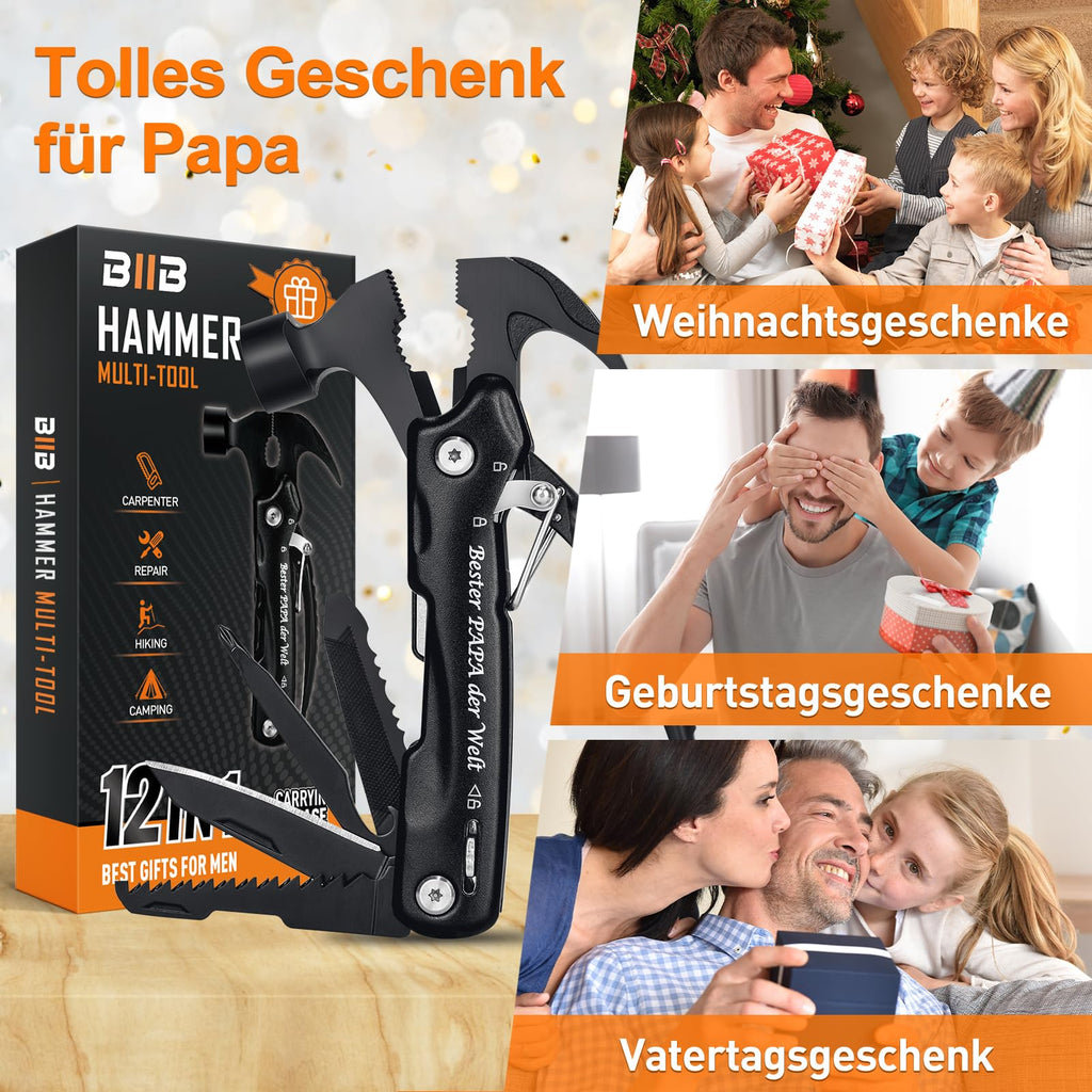 BIIB Geschenke für Männer, 12 in 1 Multitool Weihnachtsgeschenke für Männer