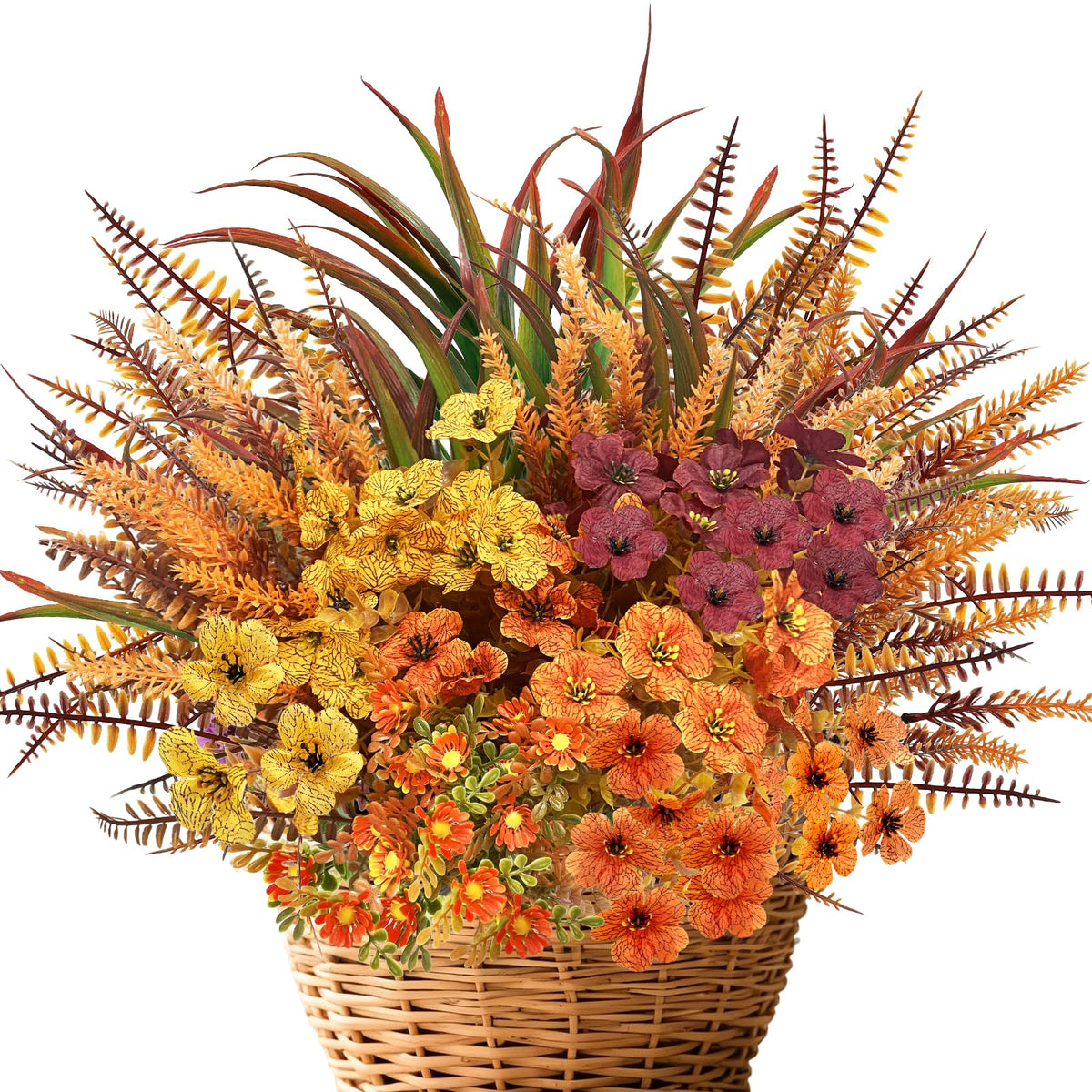 ROLLWAY 8 Stück Herbstblumen Künstlich Herbststrauß Kunstblumen Herbst Deko