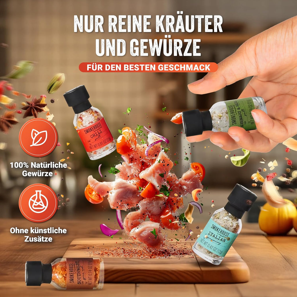 Thoughtfully BBQ Gewürze Geschenkset mit 20 Grillgewürzen