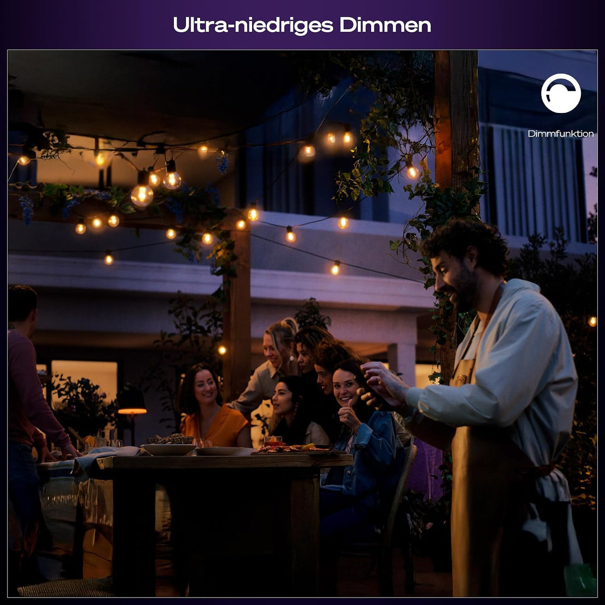 Philips Hue Festavia Globe Außenlichterkette, 7m, 10 Lampenkugeln