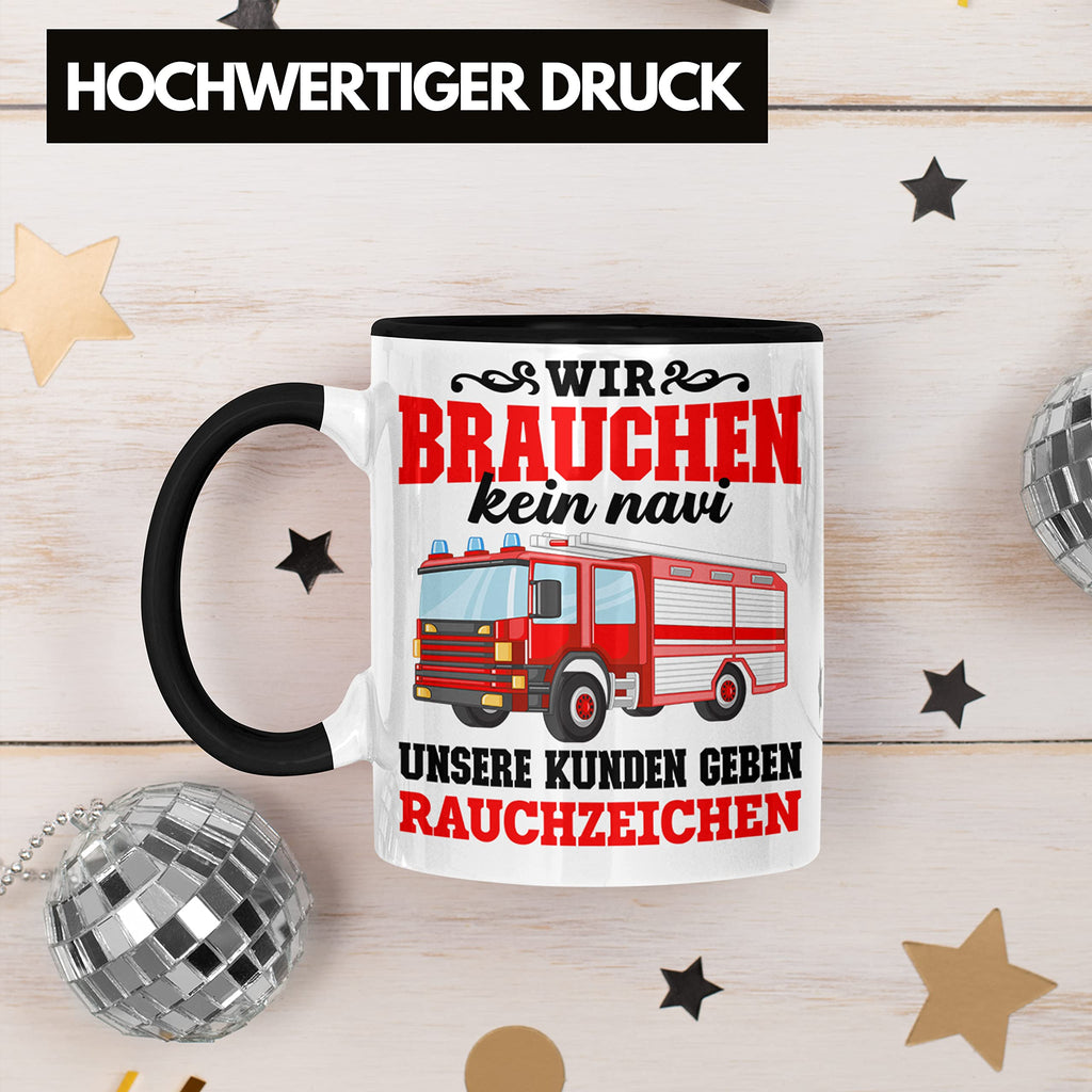 Trendation - Feuerwehr Tasse Geschenk Feuerwehrgeschenkartikel Mann Männer Erwachsene Feuerwehrmann Tasse Spruch (Rot)