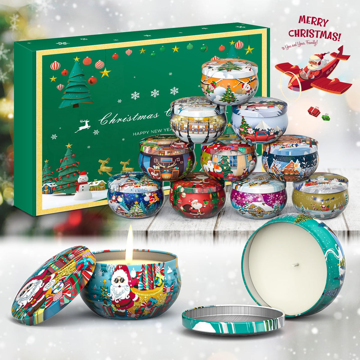 Primevolve Duftkerzen Geschenkset 12 Stück 2.5 OZ，Geburtstagsgeschenk für, Geschenke für ，Personalisierte Geschenke für Weihnachten,Jahrestag, Bad, Yoga, Kleine Geschenke für