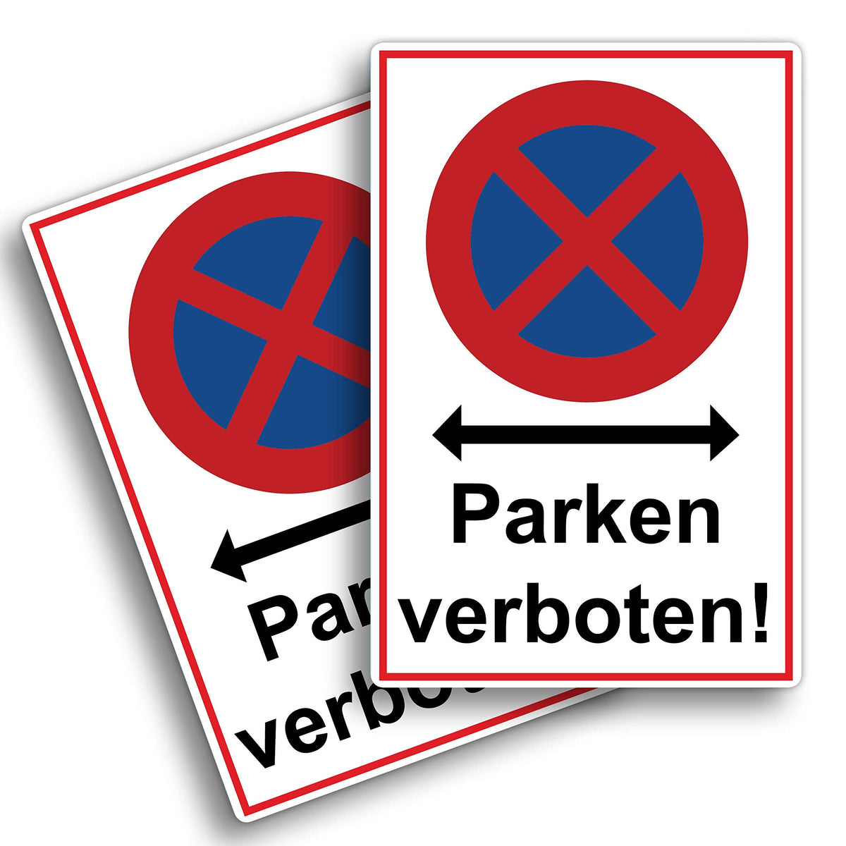 STROBO 2x XXL PVC-Schilder "Feuerwehrzufahrt" 40 x 30 cm mit UV-Schutz