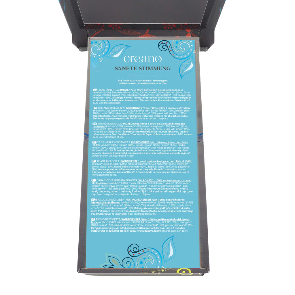 Creano Premium Bio Kräutertee Geschenkset „ORGANIC HERBAL TEA“ - 9 Pyramiden-Teebeutel in 9 unterschiedlichen Sorten - 22,5g - NEUHEIT 2024*