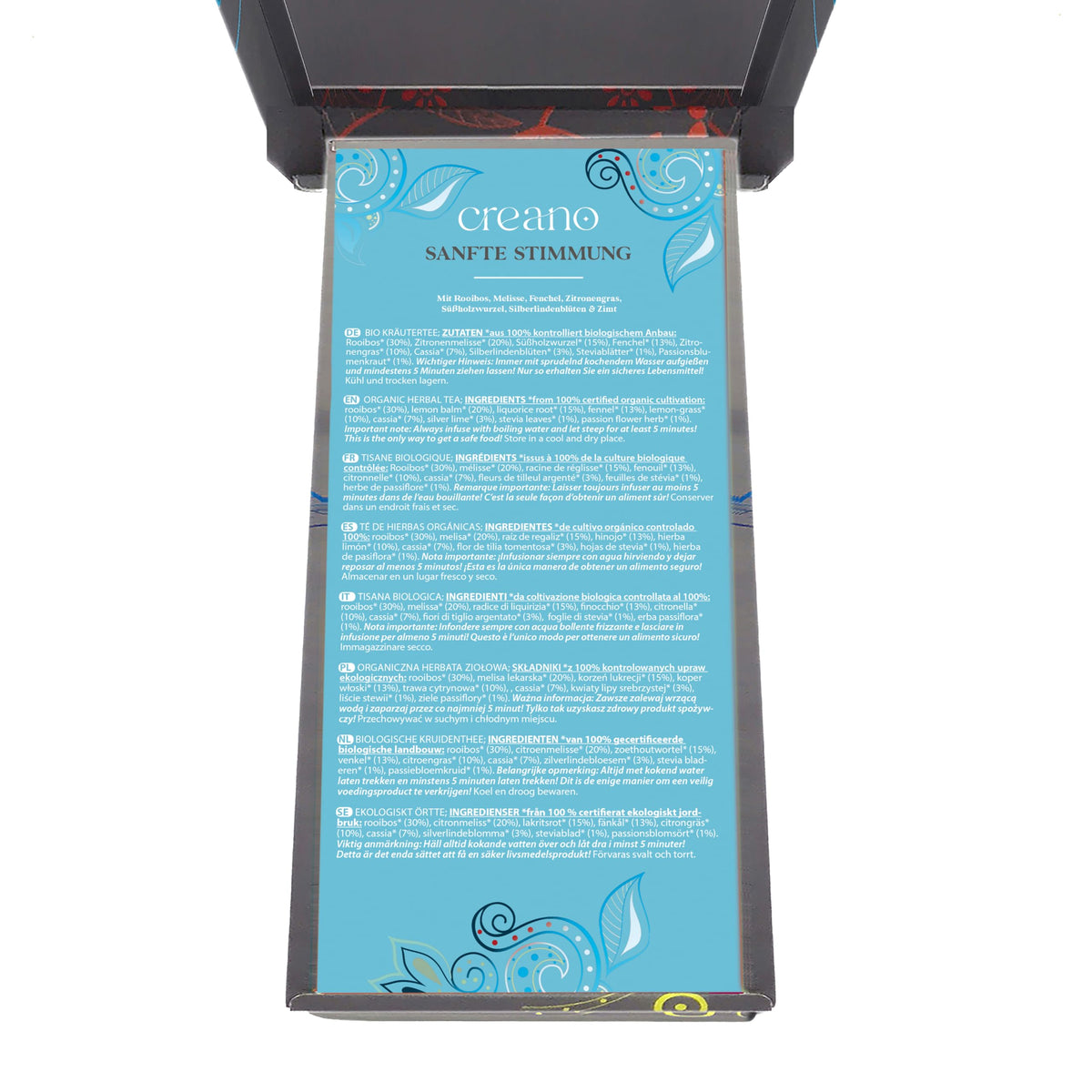 Creano Premium Bio Kräutertee Geschenkset „ORGANIC HERBAL TEA“ - 9 Pyramiden-Teebeutel in 9 unterschiedlichen Sorten - 22,5g - NEUHEIT 2024*