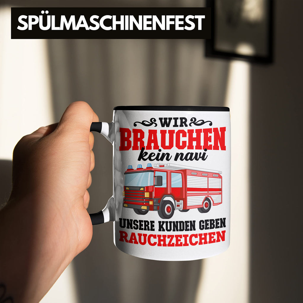 Trendation - Feuerwehr Tasse Geschenk Feuerwehrgeschenkartikel Mann Männer Erwachsene Feuerwehrmann Tasse Spruch (Rot)