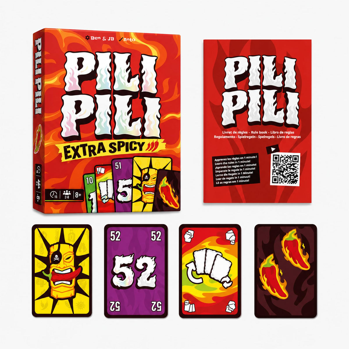 ATM Gaming PILI PILI – Gesellschaftsspiel – Gewinner des Großen Spielzeugpreises 2025 – Taktisches Stichkartenspiel – 2 bis 8 Spieler