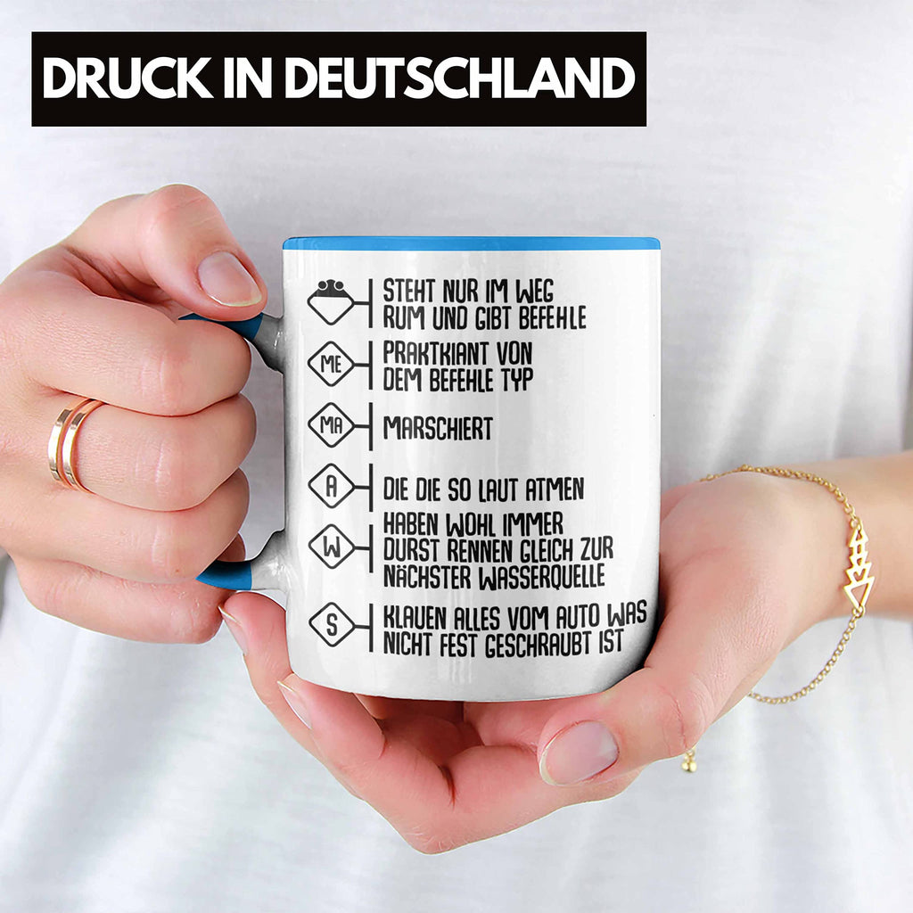 Trendation - Feuerwehr Tasse Geschenke Zubehör Lustig Einsatz Geburtstag Spruch Mann Praktikant (Rot)