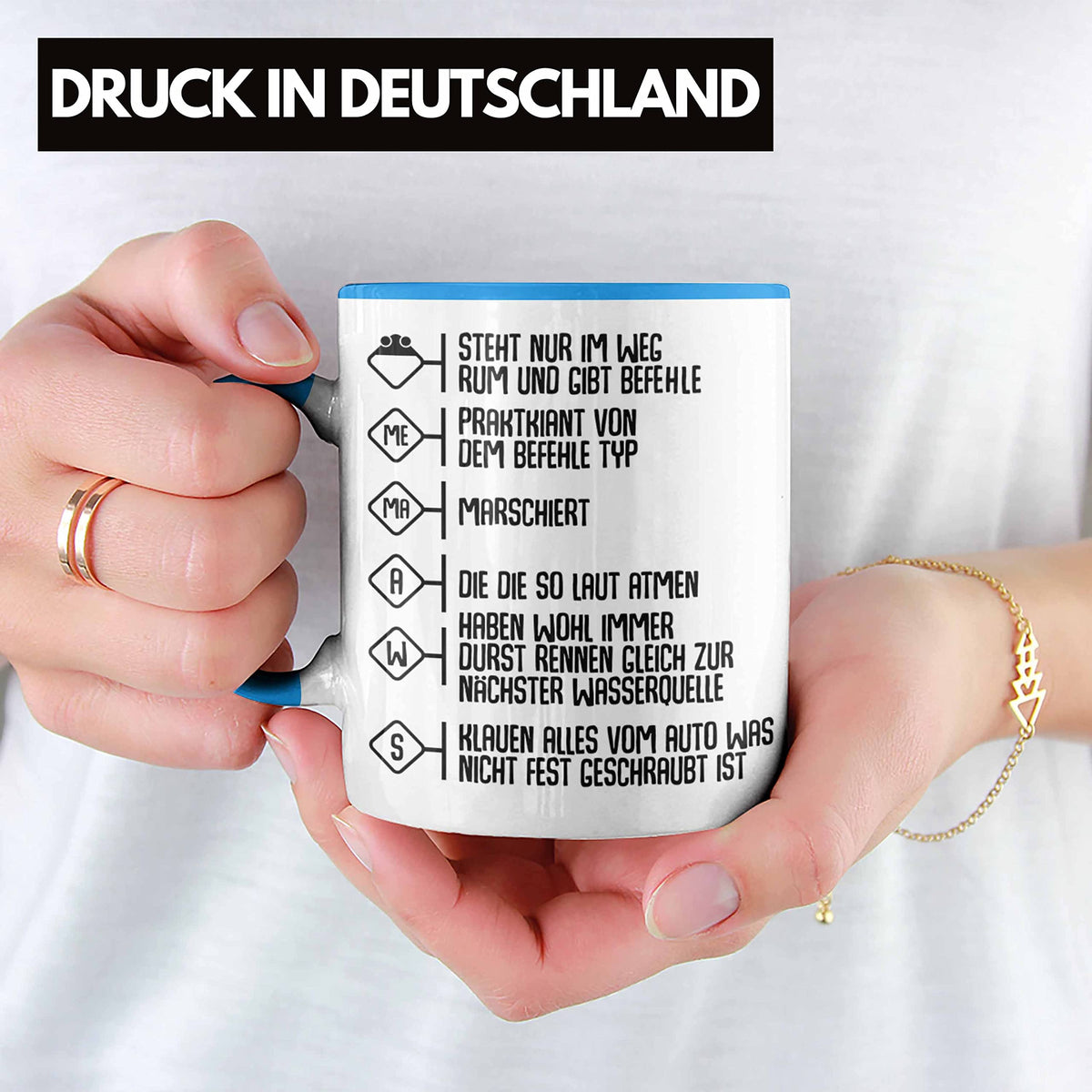 Trendation - Feuerwehr Tasse Geschenke Zubehör Lustig Einsatz Geburtstag Spruch Mann Praktikant (Rot)