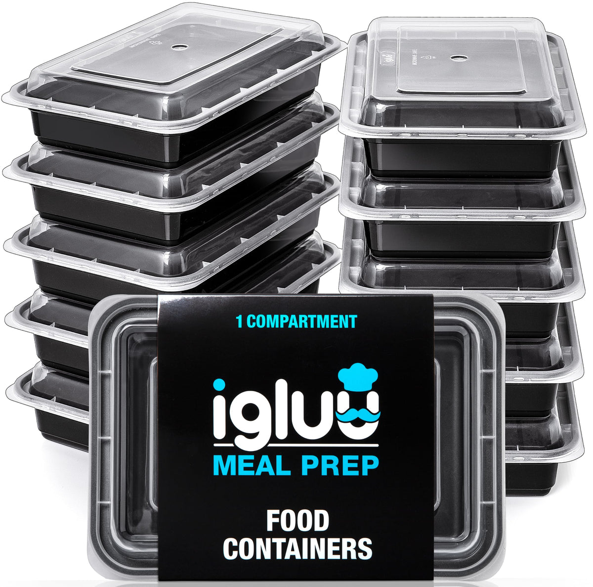 Igluu Meal Prep Boxen (10er-Pack) 1 Fach – 828ml
