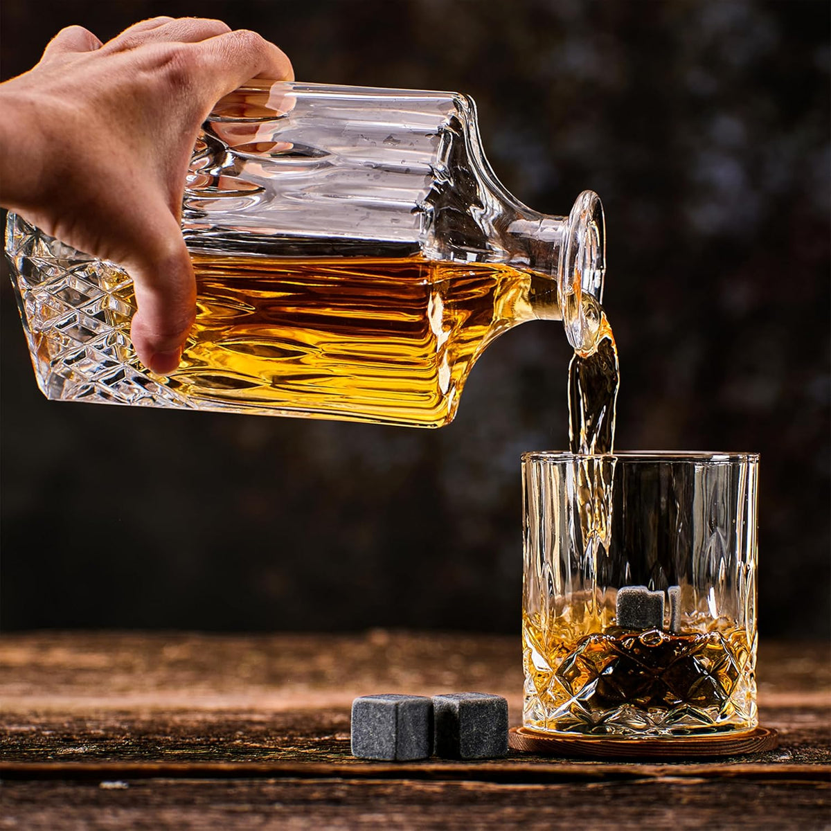 Whisiskey Whisky Gläser Set - Whiskey Geschenkset Glas - Whiskygläser
