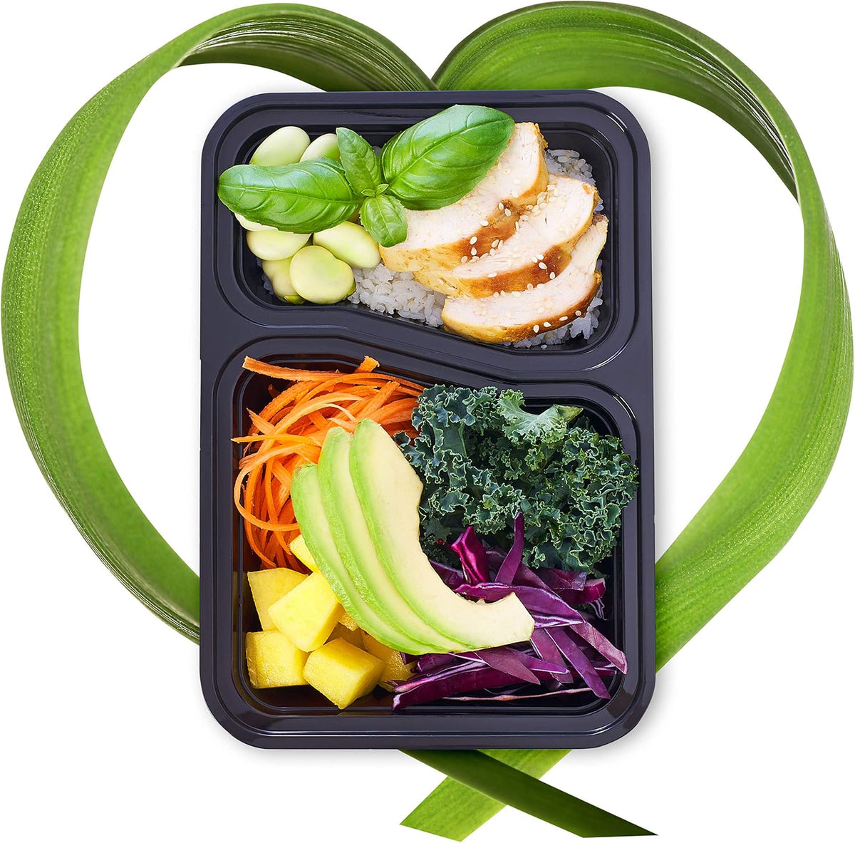 Igluu Meal Prep Boxen (10er-Pack) 2 Fächer – 887ml
