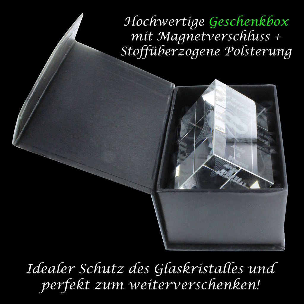 VIP-LASER 3D Herz mit Wunschtext inkl. LED Leuchtsockel Schwarz & Gravur | Personalisiertes Geschenk graviert für Frauen und Männer | Geschenkidee zu Weihnachten Valentinstag Jahrestage