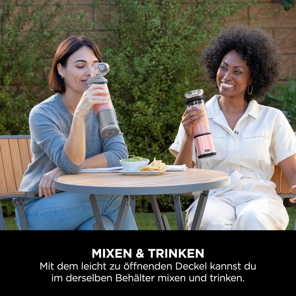 Ninja Blast Tragbarer Mixer / Blender / Smoothie Maker, 530ml Becher, Auslaufsicherer Deckel, Leistungsstarker Mini Standmixer, Kabellos & Wiederaufladbar, Zerkleinert Eis & Obst, Blau, BC151EUNV