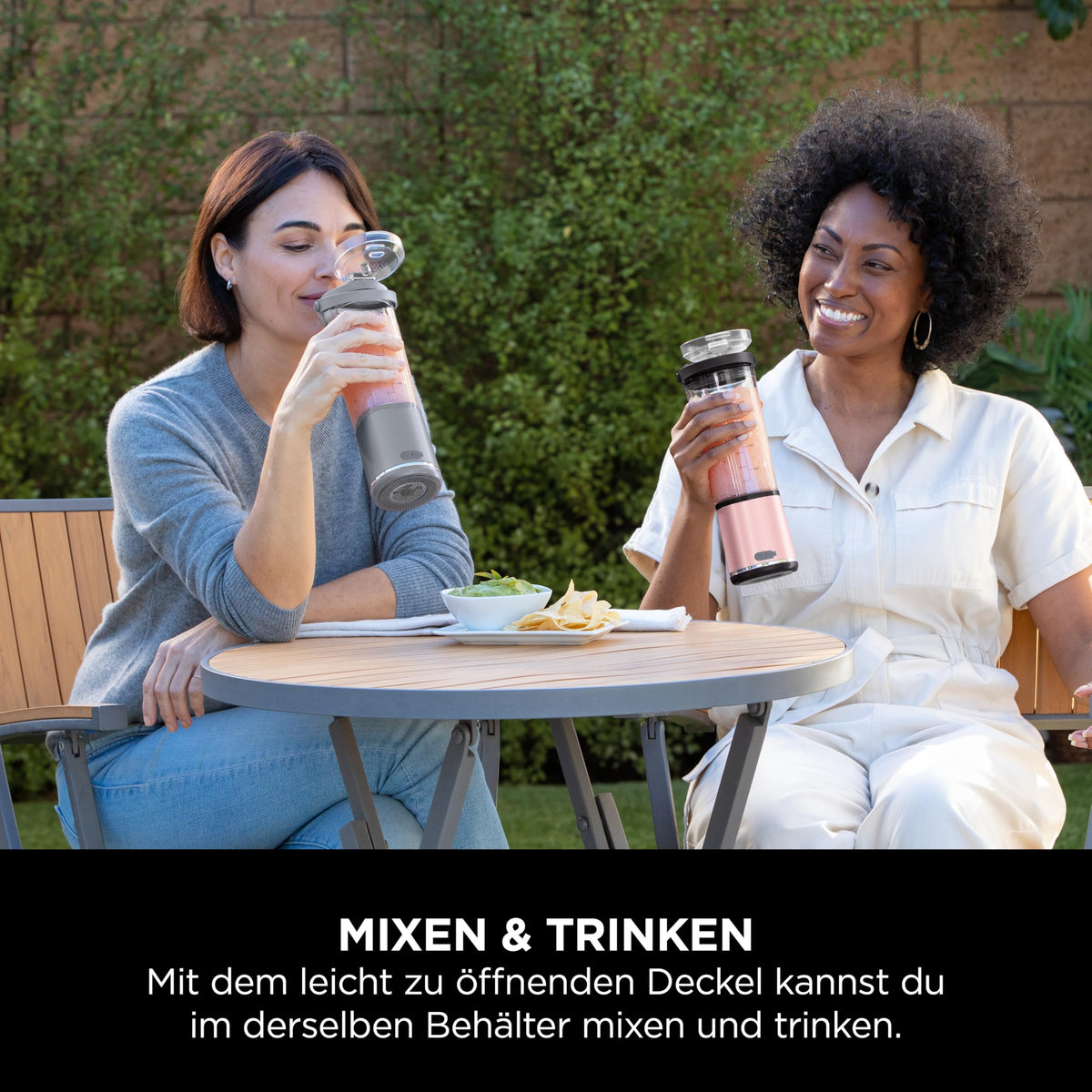 Ninja Blast Tragbarer Mixer / Blender / Smoothie Maker, 530ml Becher, Auslaufsicherer Deckel, Leistungsstarker Mini Standmixer, Kabellos & Wiederaufladbar, Zerkleinert Eis & Obst, Blau, BC151EUNV