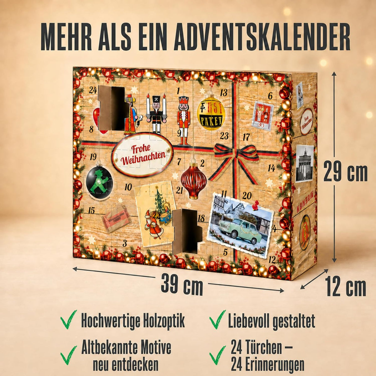 Adventskalender mit 24 Ostprodukten - 24x DDR Spezialitäten & Ostalgie 2026