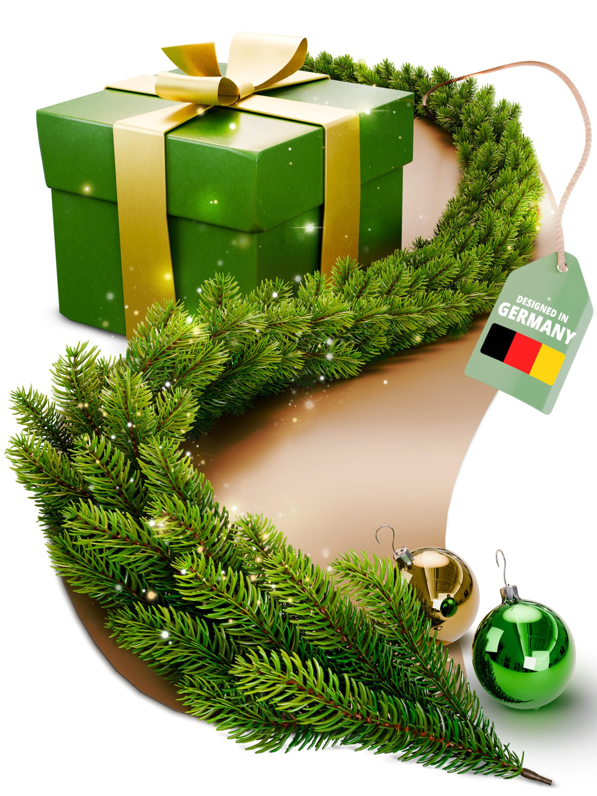 ArtiTree Weihnachtsgirlande - Naturgetreue Tannengirlande, 270cm Grün, Perfekt für Weihnachtsdeko, Treppengeländer & Türrahmen