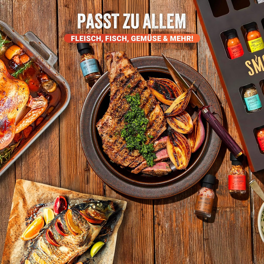 Thoughtfully BBQ Gewürze Geschenkset mit 20 Grillgewürzen