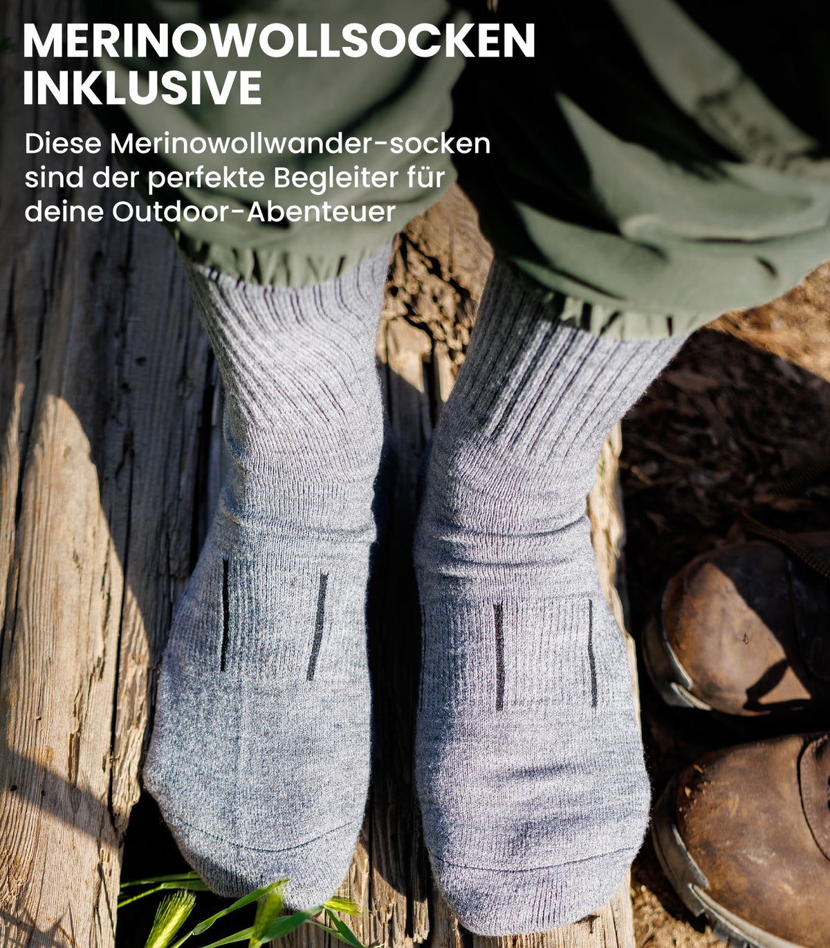 Merino.tech 100% Merino Shirt Damen Wandern & Alltag + Wandersocken