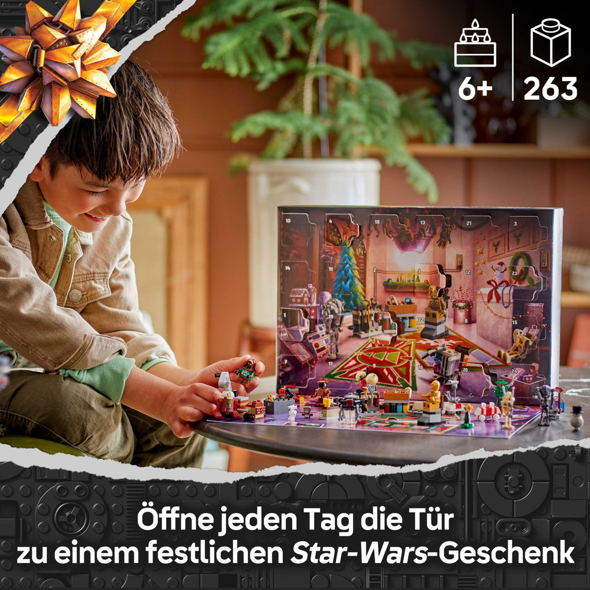 LEGO Minecraft Adventskalender 2025 - Spielzeug für Jungen & Mädchen ab 7 Jahren - 24 Überraschungen inkl. Minifiguren & Mini-Modellen - Kinder Spielset - Gaming Geschenk zum Advent - 21280